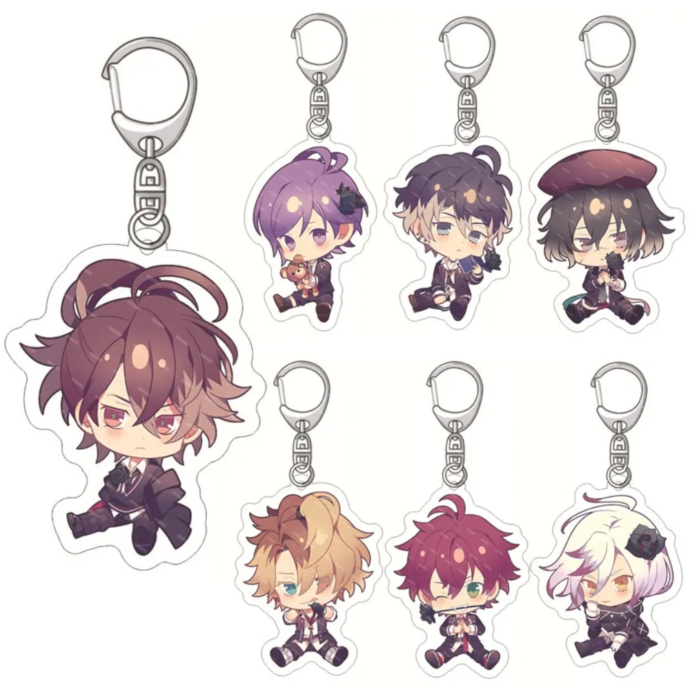 Anime Devil Lover Acrylic Keychain Cute Action Figure Komori Yui Sakamaki Ayato Key Holder Bag Pendent Jewelry Fans Cosplay Gift