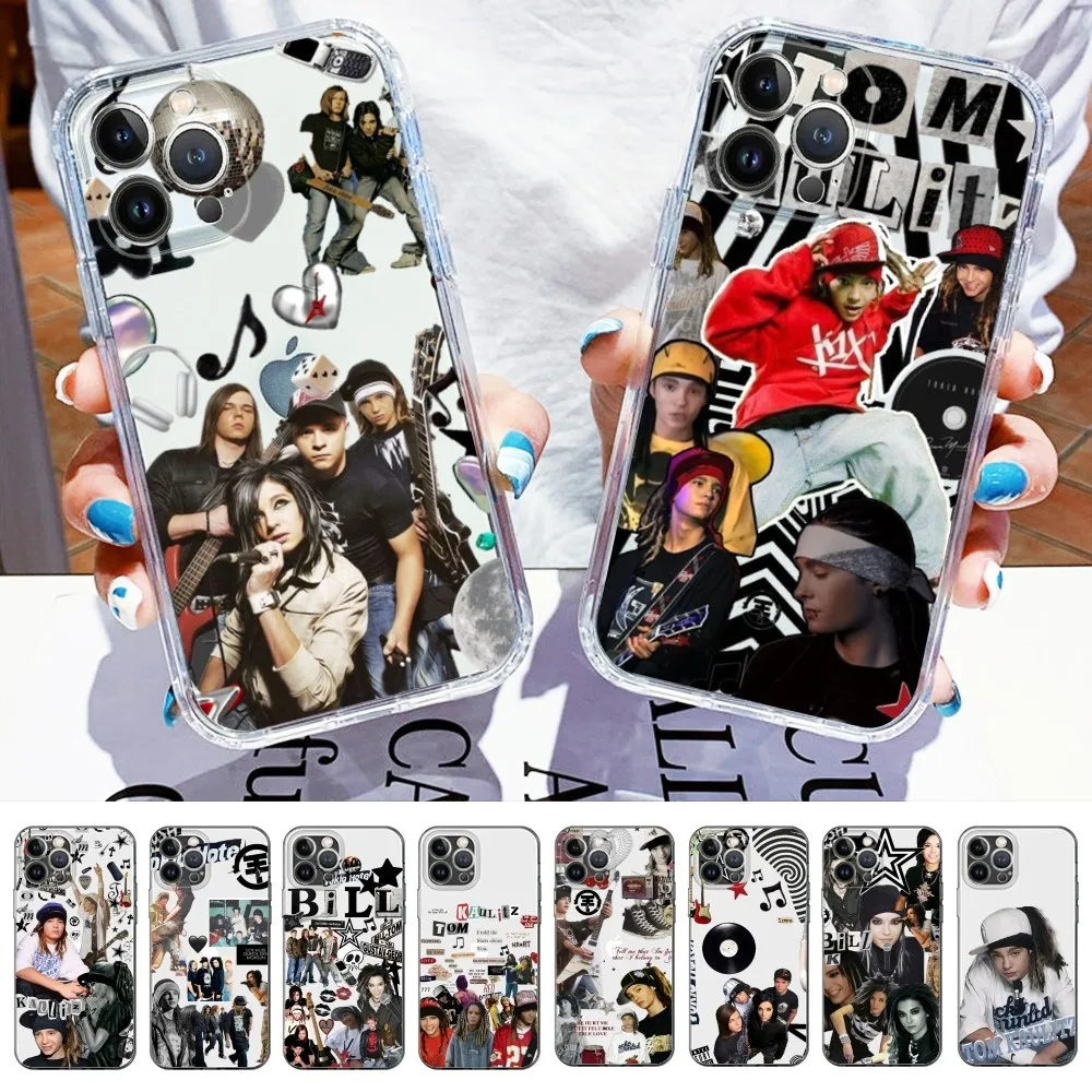 Singer Tom Bill Kaulitz Tokio Hotel Phone Case For iPhone 14 13 12 11 Pro Max Mini X Xs XR 6 7 8 Plus SE 2020 Transparent Case