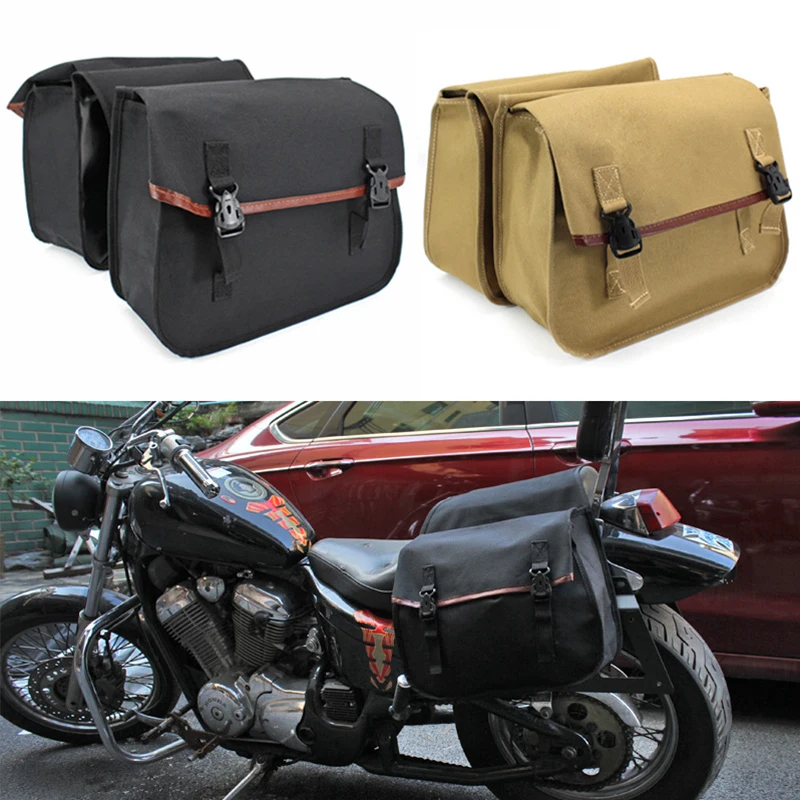 

Universal Motorcycle Saddlebag Model Side PU Leather Luggage Saddle bag Storage Tool Pouch For Sportster XL833 1200