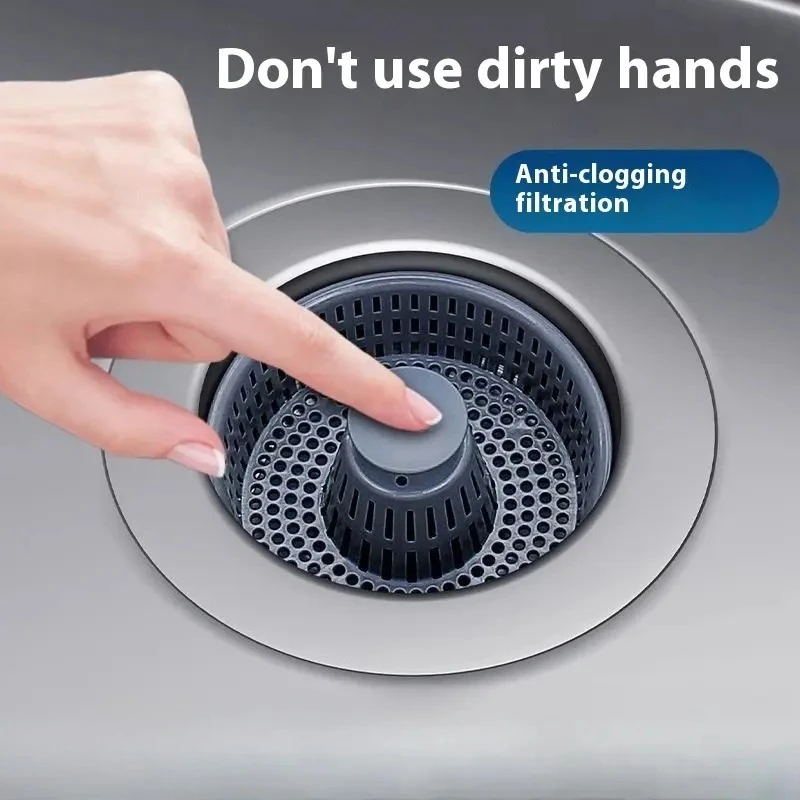 

Кухонная раковина Bounce Core ABS, противозасоряющийся слив, тип пресса, слив для раковины для овощей, устойчивый к насекомых и запахам, универсальный