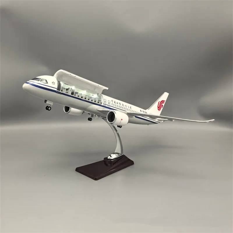 

2025 New Model Asian Air China C919 Airways Civil Aviation Openable Cabin Door Airplane With Light Airline Collection Display