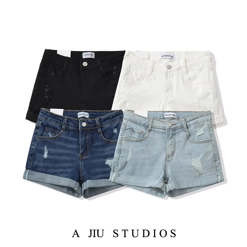 

Ретро Американская горячая девушка с низкой талией Джинсовые orts Женские летние дизайнерские чувственные утягивающие сексуальные шорты Повседневные джинсы