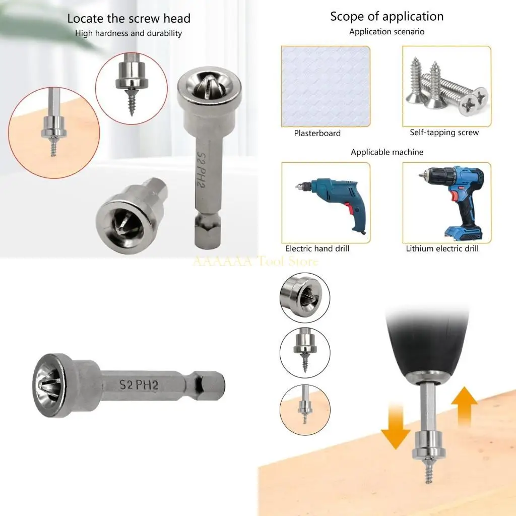A2BE 25/50mm PH2 Screwdriver Bit Secure Screw Fastening Tool for Home Repairs Electronics DIY Projects Drilling Bits