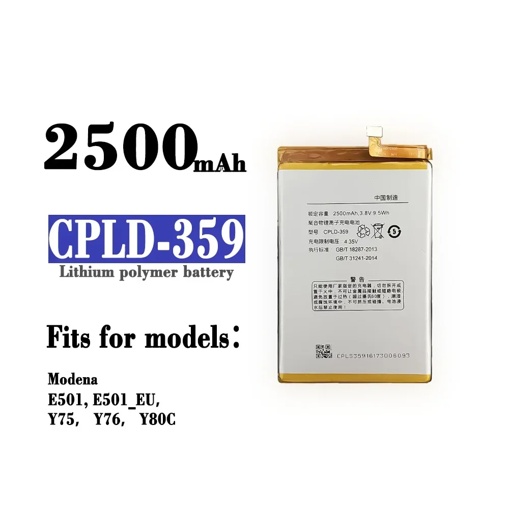 Batería CPLD-359 para Coolpad, baterías de litio de repuesto para teléfono móvil E501 Y75 Y76 Y80C CPLD359 E501 de alta calidad