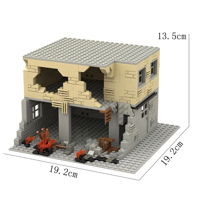 MOC Military Ruin SWAT Weapons Building Blocks Figures Accessories Shooting Training Base Army Soldiers Parts Bricks Kids Toys