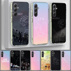 Love Yourself Flower Kpop DIY Printing Cover For Samsung A54 A34 A24 A14 A53 A33 A23 A13 A52S A32 A22 A12 Phone Galaxy A03 A04 A