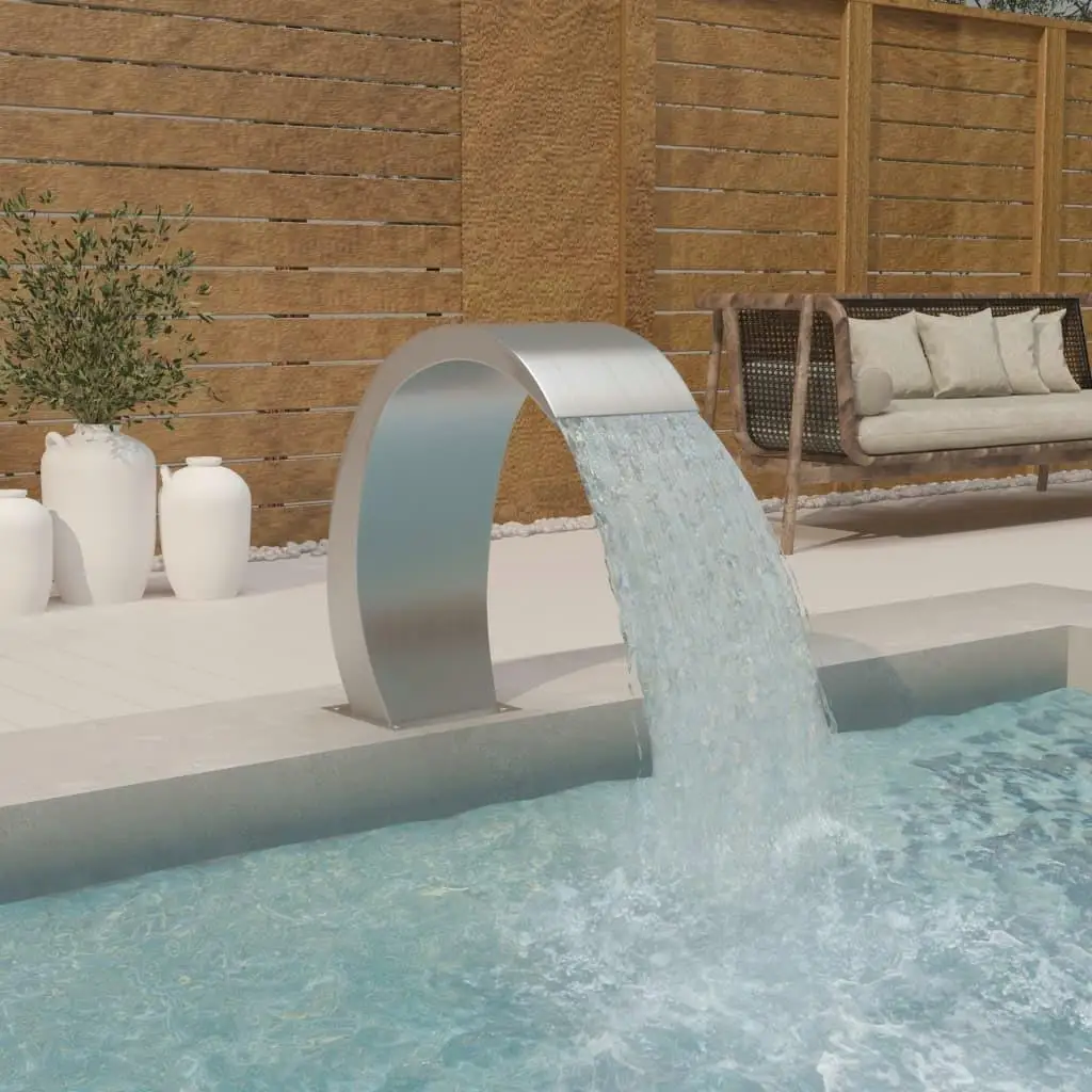 Fontana per piscina in acciaio inossidabile 304 - funzione acqua da esterno 8,7x23,6x27,6