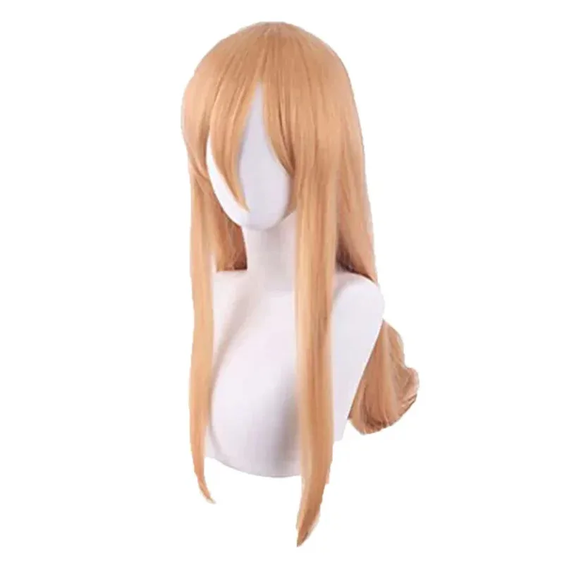 CyPower Cosplay Anime Chainsaw Man Power Cosplay Costume Wig Uniform Blue Jackets Pants Horn Halloween Costumes for Women Girls