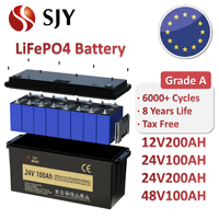 EU Warehouse - Grade A Lifepo4 12V 24V 48V 100Ah 200Ah Lithium Battery Pack for RV Rickshaw Semi-trailer Solar System