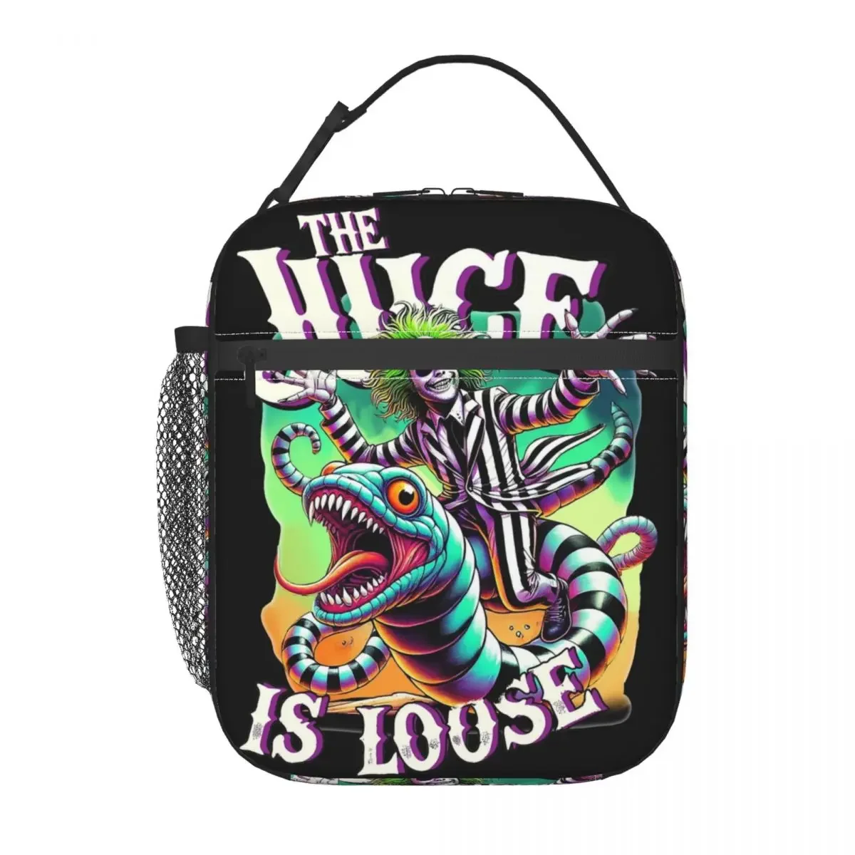 B-Beetlejuice 2 Horror Movie Thermal Insulated Lunch Bag The Juice Is Loose Reusable Lunch Bag High Capacity School Camping Bag