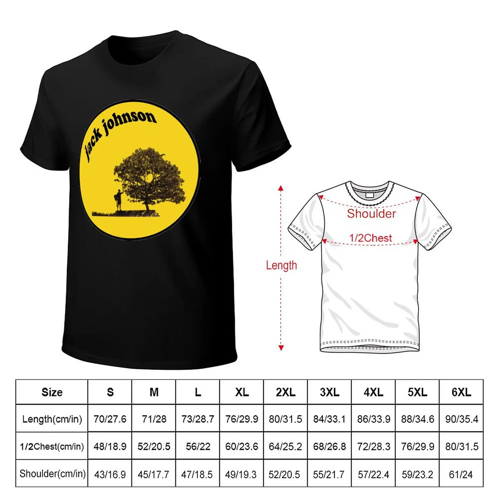 Jack Johnson In Between Dreams Sticker T-Shirt Anti-Fade Casual Tee Shirt