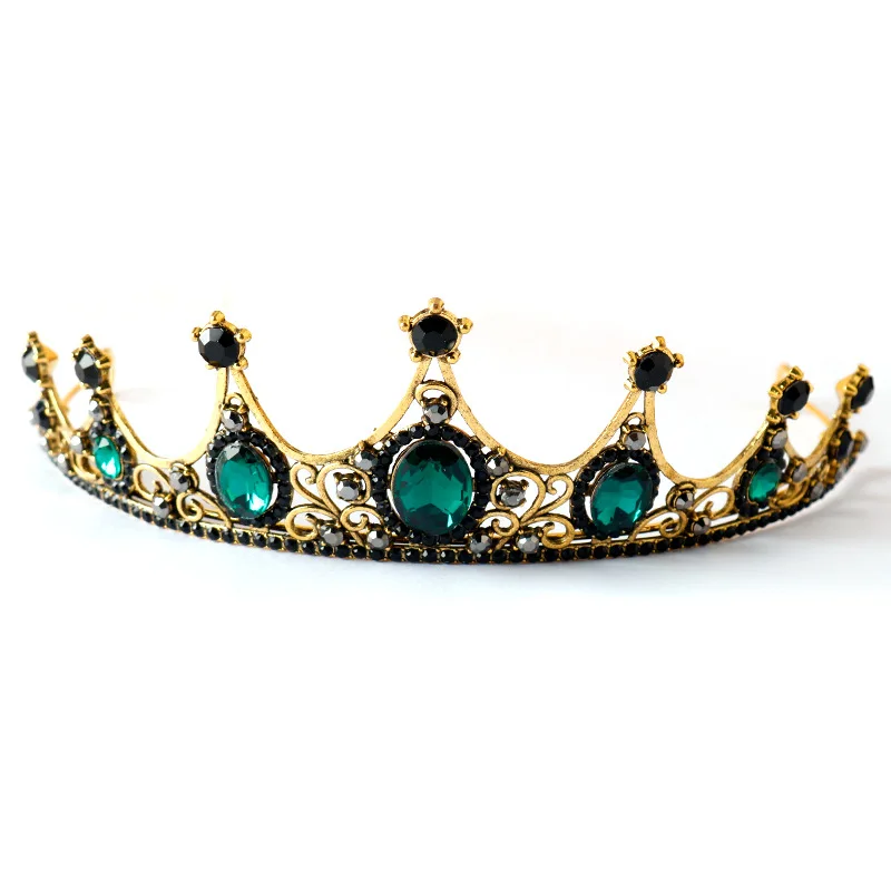 Diademi di cristallo barocco corvi accessori per capelli corona di pietre preziose diadema per le donne gioielli da sposa per capelli da sposa