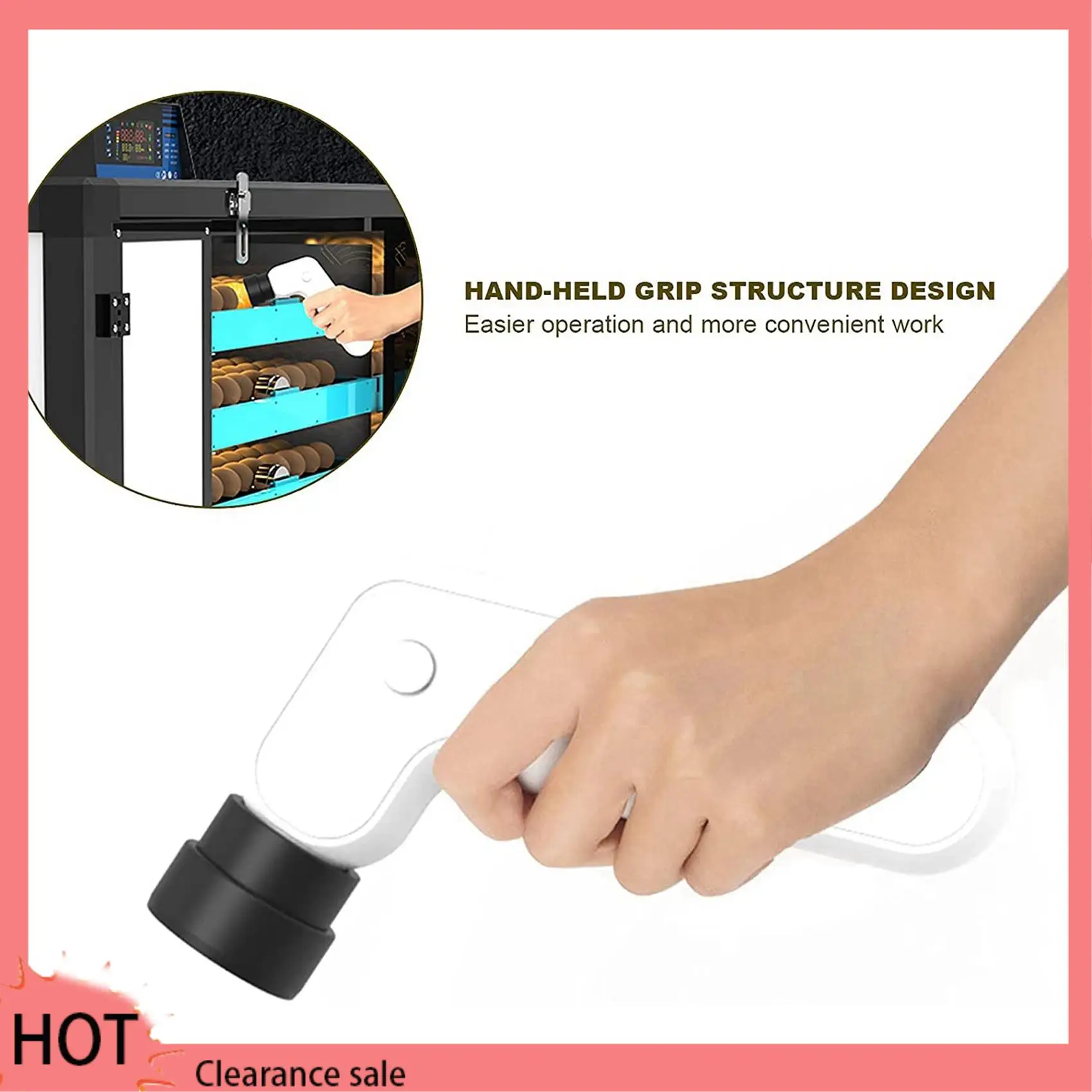

A88Z 4X Egg Candler Tester Rechargeable Wireless Cool Light Incubator Candling Lamp With 8 Soft Head Fit For All Eggs Type