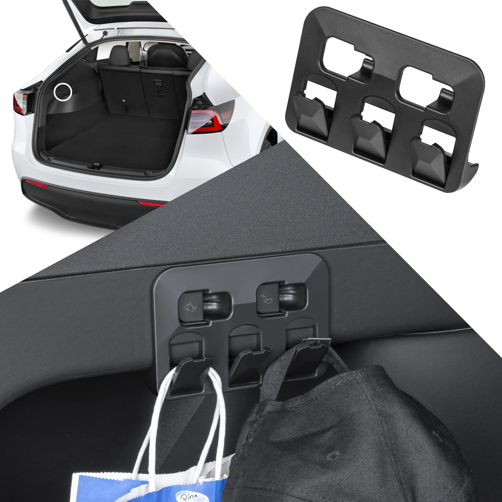 

Upgrade Rear Trunk Hook for 2020-2025 Tesla Model Y 5 Seater Tesla Model Y Accessories (Not fit 2025 New Model Y Juniper)
