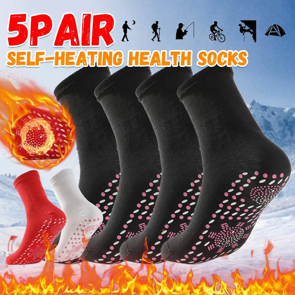 

1 Pair Self-Heating Shaping Socks Pain Relief Therapy Magnetic Socks Tourmaline Cold-Resistant Christmas Gifts for Friends