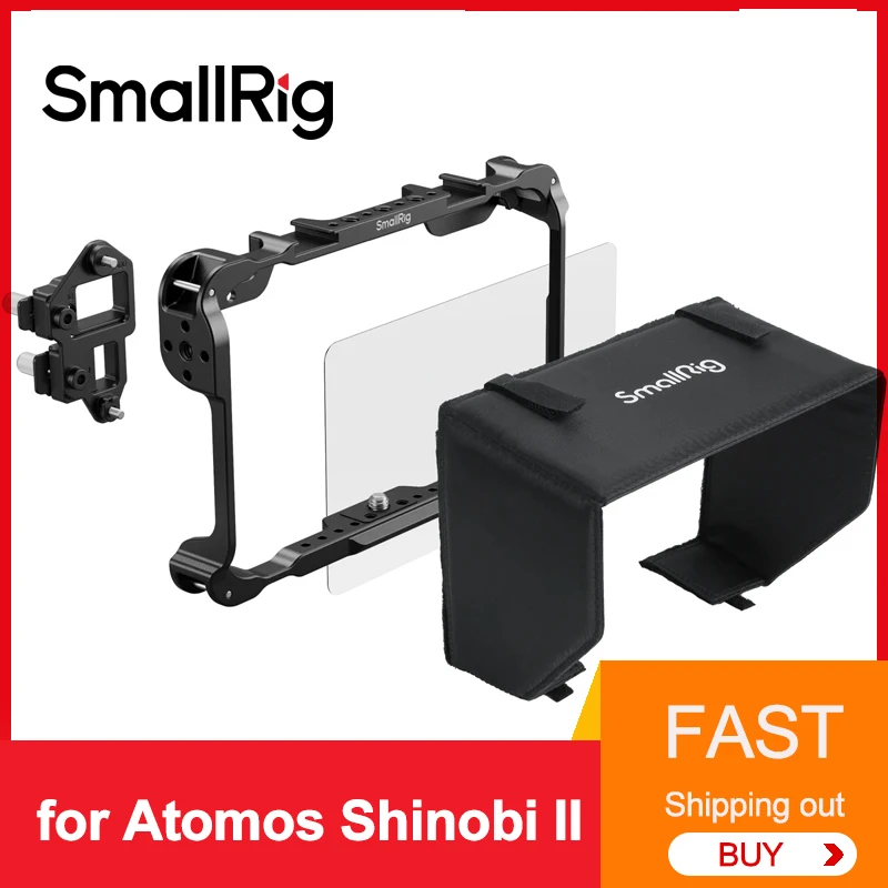 Smallrig Monitor Cage Kit for Atomos Shinobi II Lightweight Protection for Atomos Shinobi II Enhanced Outdoor Monitoring