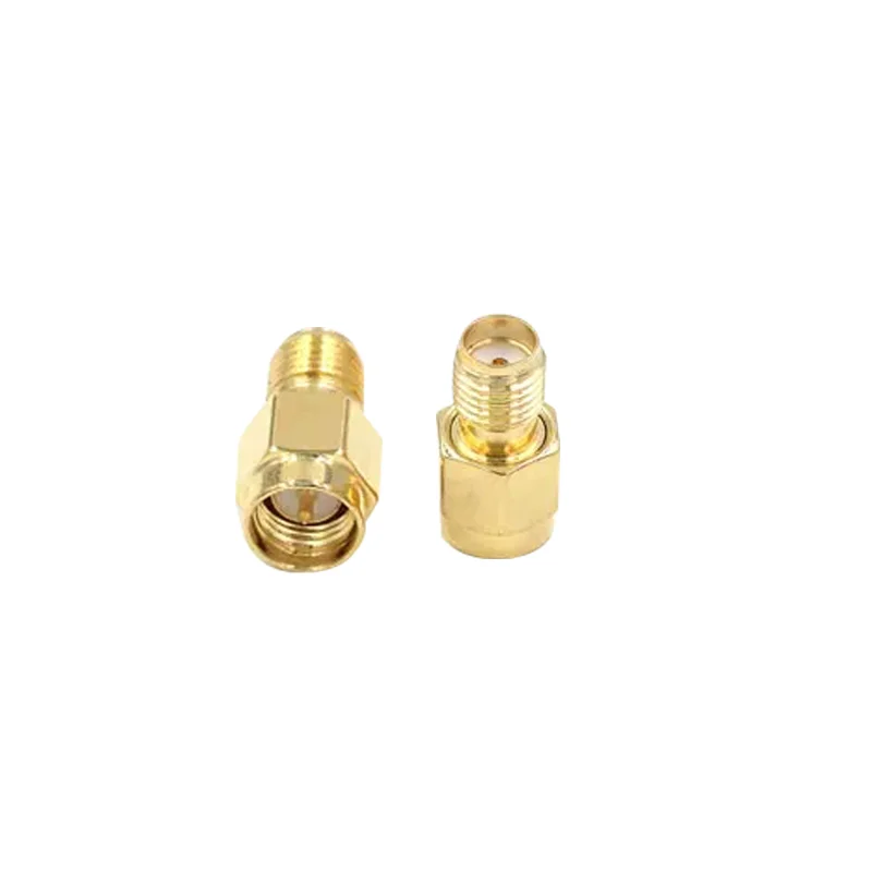 10pcs SMA Male To SMA Female RF Coaxial Connector Brass Adapter for Wifi Antenna Cable