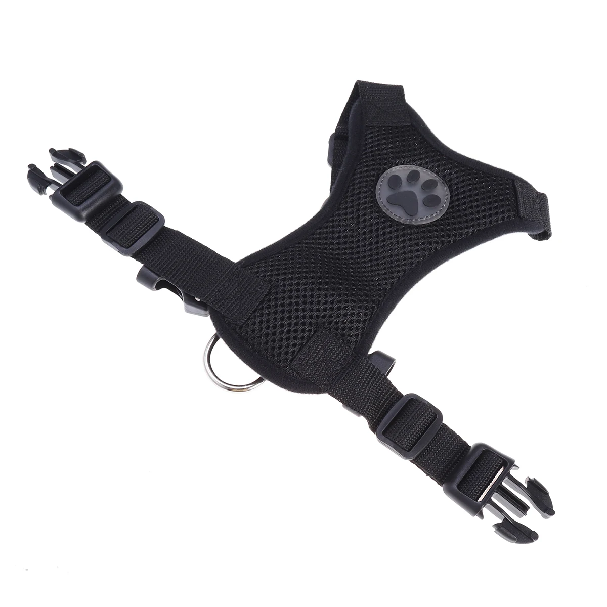 

Adjustable Dog Harness Pet Puppy Chest Belt Neck Padding Quick Release Buckle D Ring Comfortable Walking S Black Pet