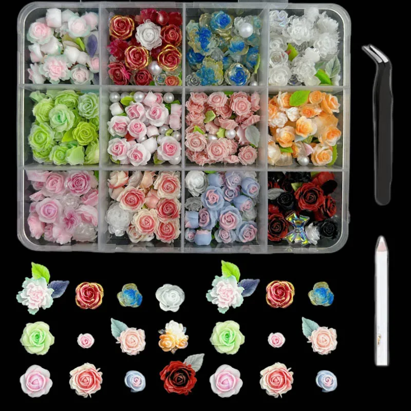 樹脂製のマニキュアアクセサリー,芸術的な工芸品,混合弓,愛の真珠,星,愛らしい,ランダム,1箱