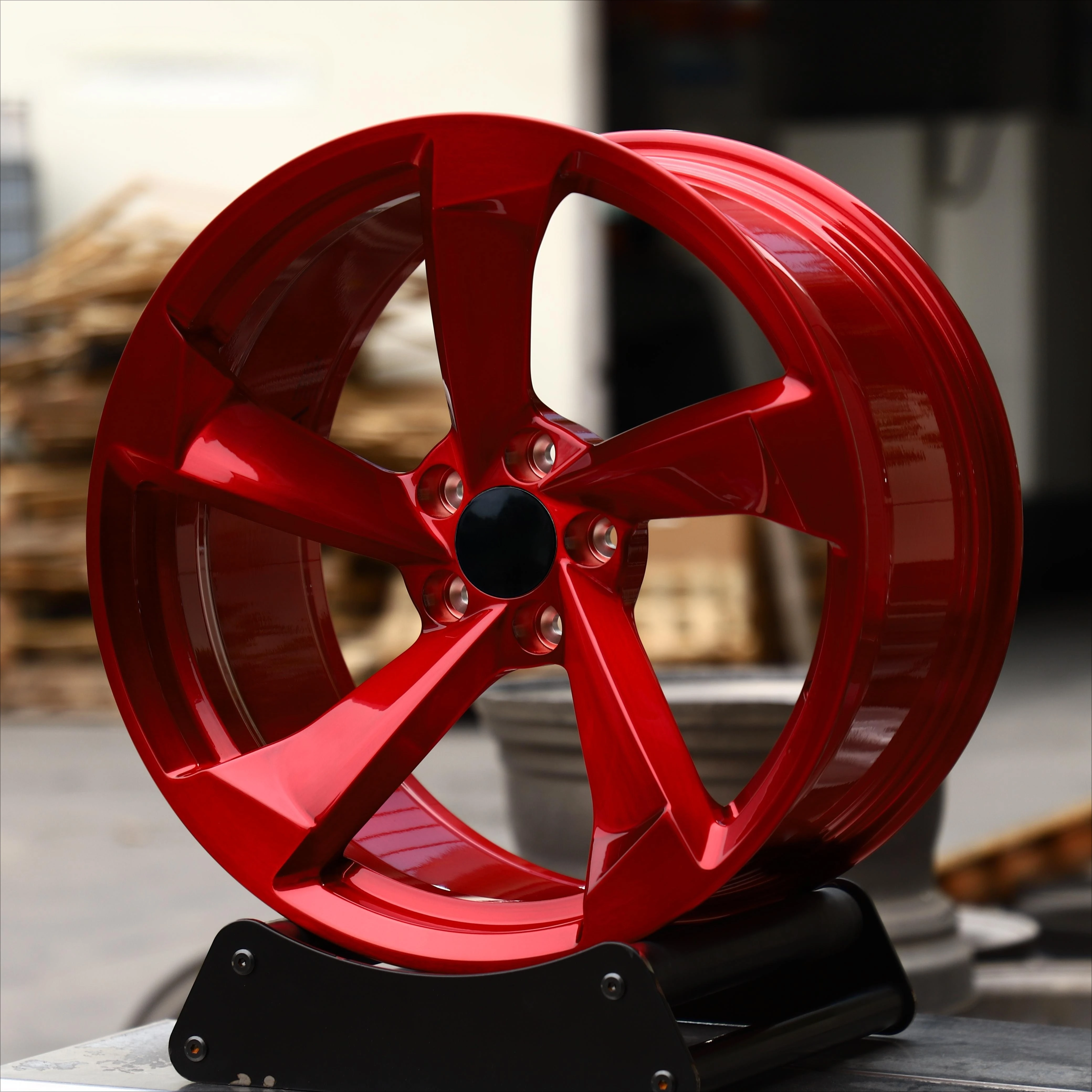 Concave Deep Dish Alloy  19 20 22 24 26inch 5x112 Custom Forged Wheels Candy Red Concave Rims for Audi RS5 RS7 S5 A7