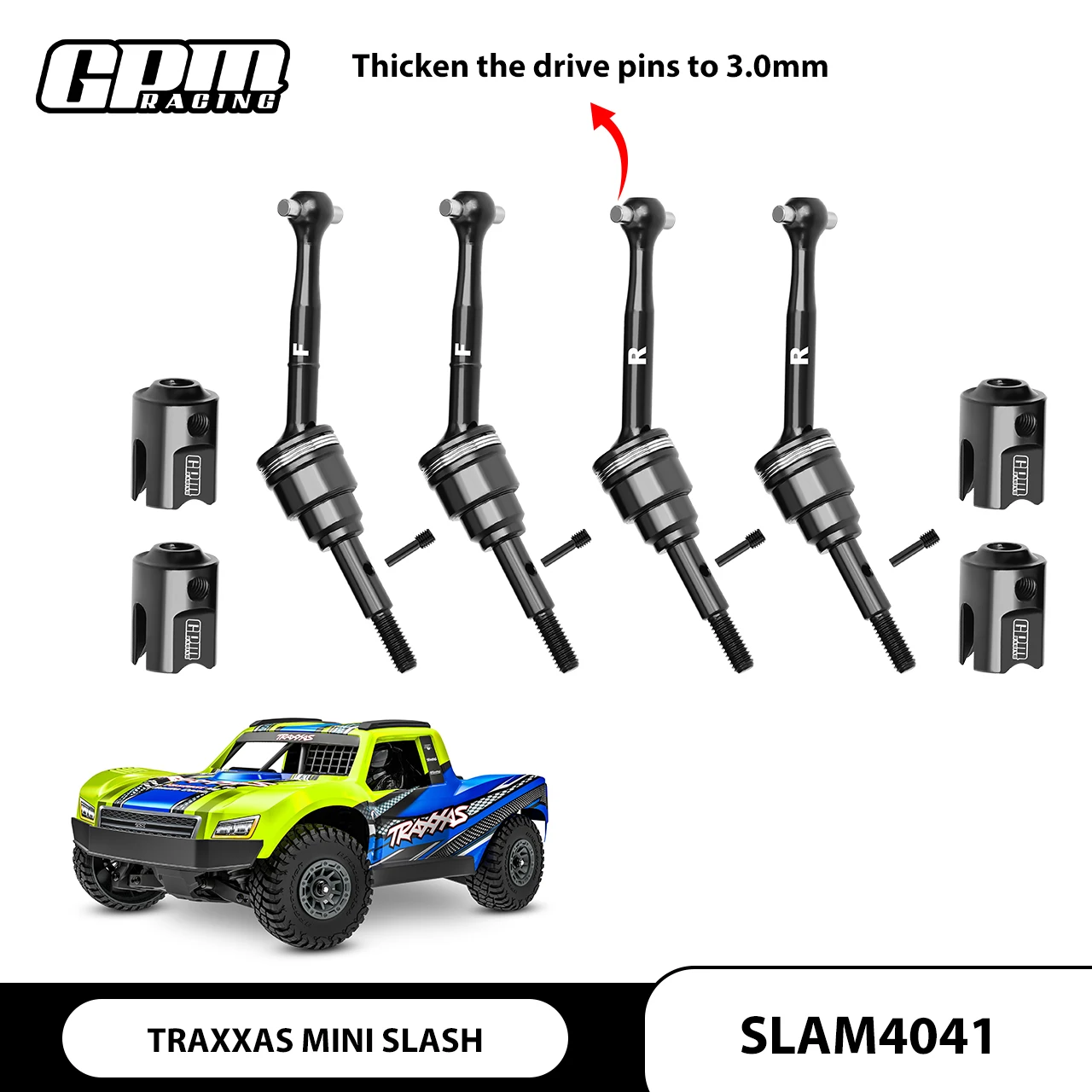 

GPM TRAXXAS MINI SLASH 4X4-108164-1 Для 440 КАРБОВОЙ СТАЛИ ПЕРЕДНЕГО И ЗАДНЕГО ДРАЙВЛЕНИЯ И НАПРАВЛЕНИЯ