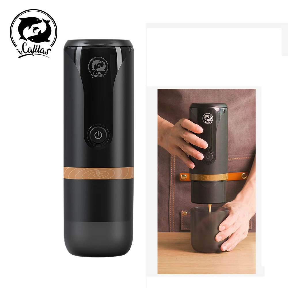 

iCafilas Portable Coffee Machine Expresso Coffee Maker Fit Nexpresso Dolce Pod Capsule Coffee Powder for Car & Home