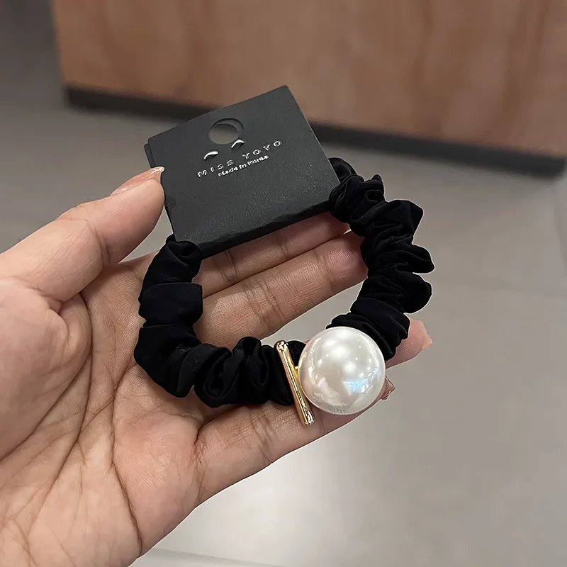 عصابة رأس بسيطة من اللؤلؤ الكوري، عصابة رأس للبوابة الشرقية، مرونة عالية، الجزء الخلفي من الرأس، شعر ملفوف، عصابة رأس على شكل ذيل حصان #1