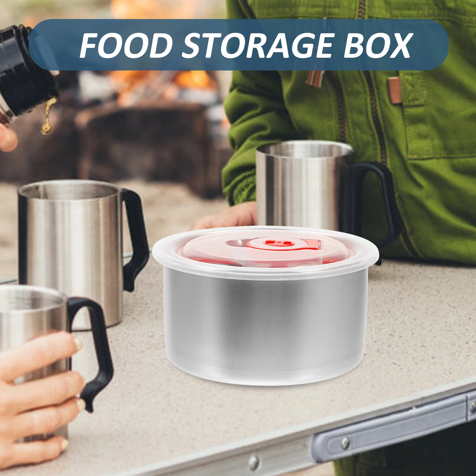 

4Pcs Stainless Steel Food Sample Storage Boxes School Canteen Containers Airtight Portable Sample Holder Small Box