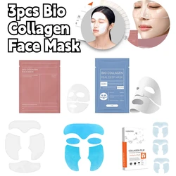 3pcs Bio Collagen Face Mask Shrink Pores Deep Hydrating Overnight Mask Moisturizing Refreshing Brightening Face Skin Care