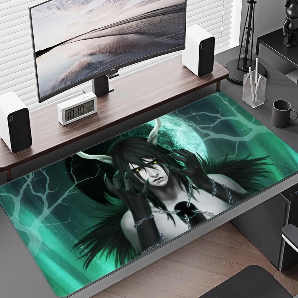 Bleach Ulquiorra Cool Big Mouse Pad Large Anime Desk Mat Luxury Desktop Cartoon Gaming Gamer Keyboard Office Computer Cushion