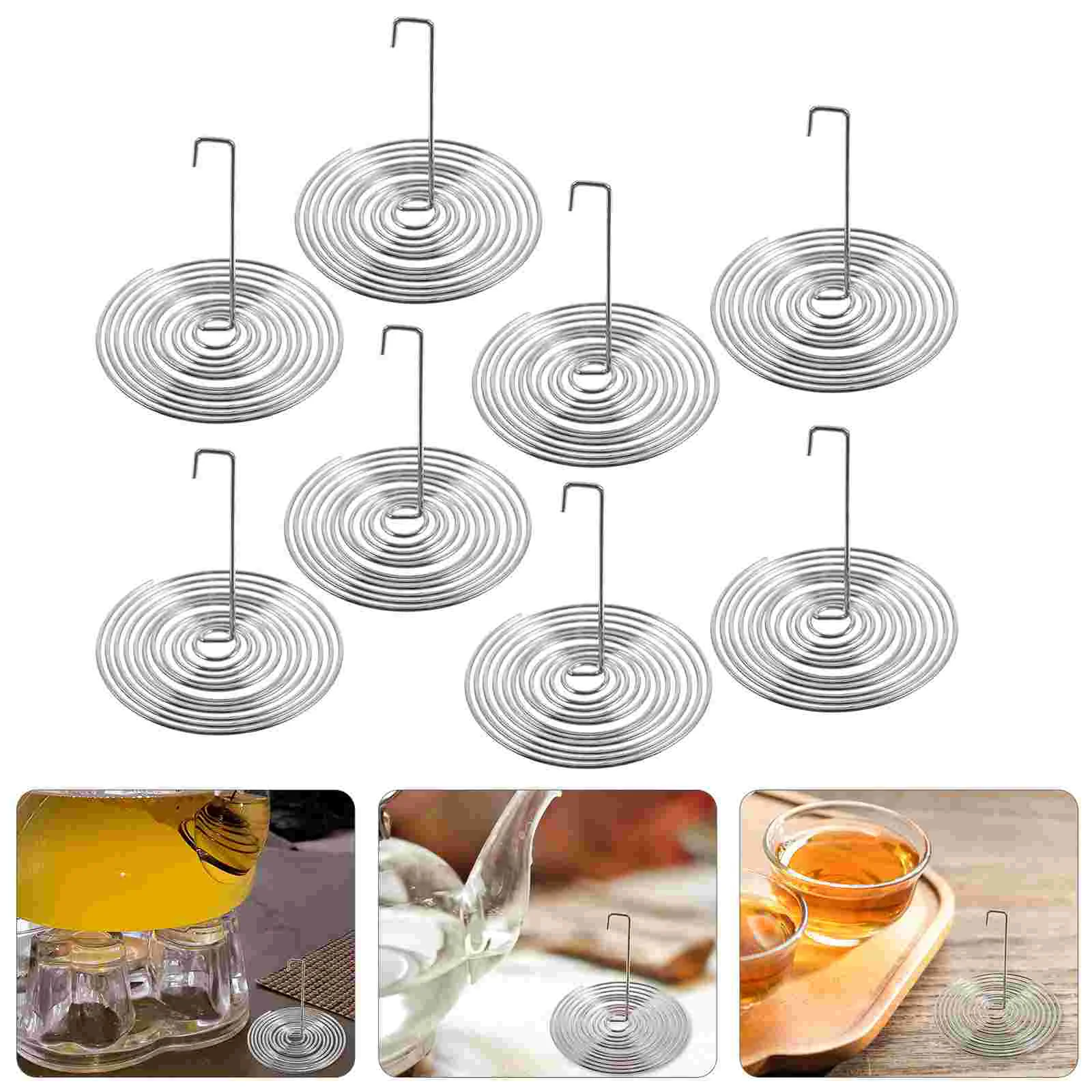 20 ชิ้นชา Infuser สแตนเลสกรองโลหะ Teapot Spout Strainer ชุดครัว Gadget เงินเครื่องมือ Travel