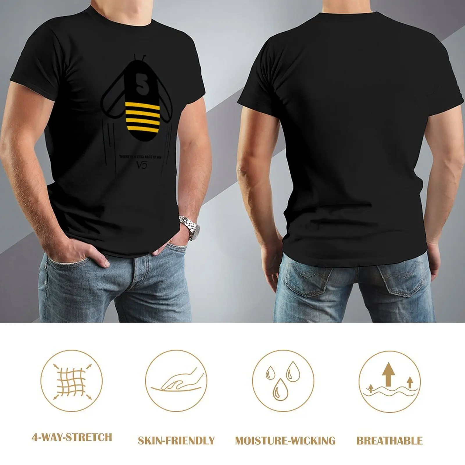 Camiseta con diseño de Sebastian Vettel "Save the Bees", camisetas sublime de manga corta, camisetas divertidas con figuras de anime para hombres