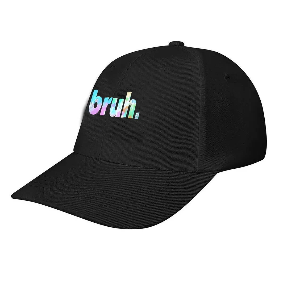 Colorful Gradient Bruh Vinyl Wall Sticker Room Decor Baseball Cap Fashion Men Sunhat Women's Outdoor Sports Snapback Cap
