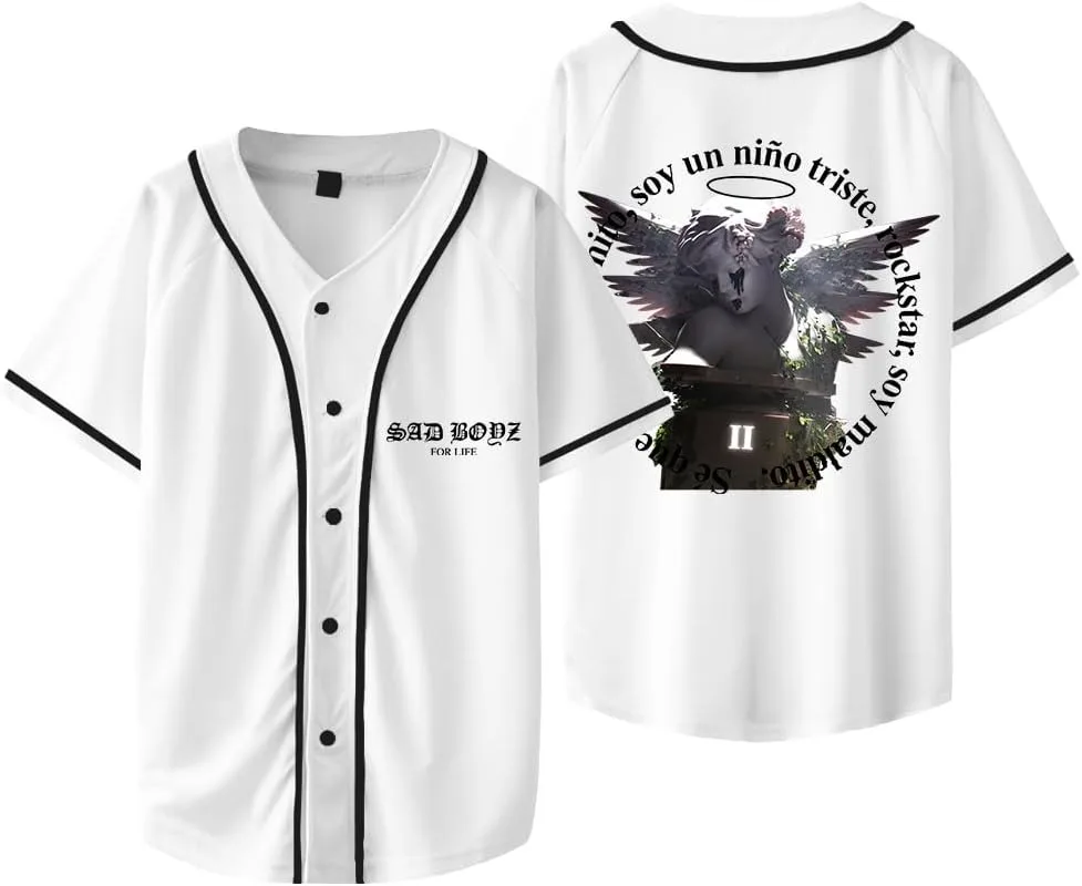 

Junior H Tour Jersey Sad Boyz 4 Life Merch Baseball T-Shirts Women Men Fashion Casual Short Sleeve Tee