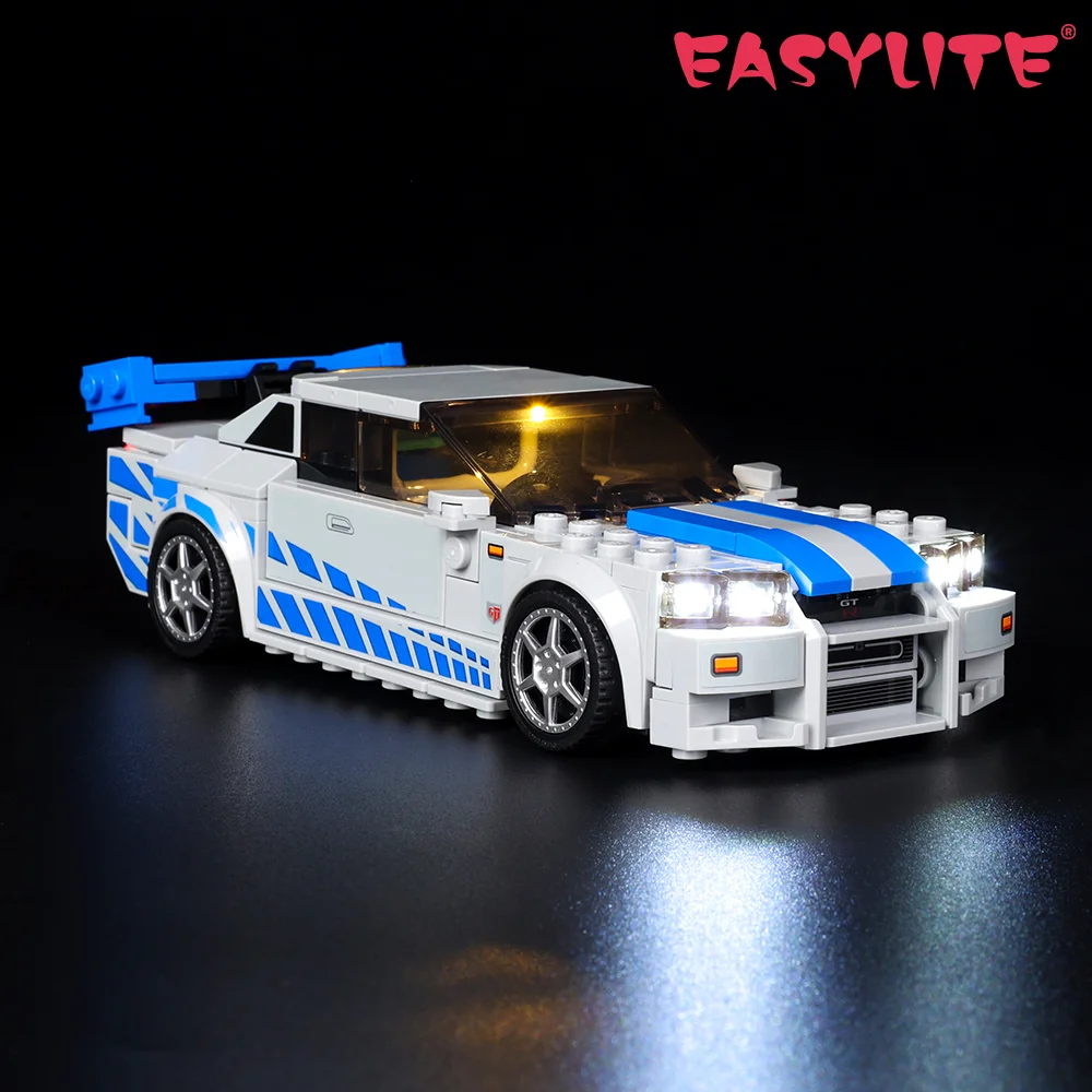 

EASYLITE LED Light Set For Speed Champions 76917 2 Fast 2 Furious Nissan Skyline GT-R R34 Building Blocks DIY Toys No Model