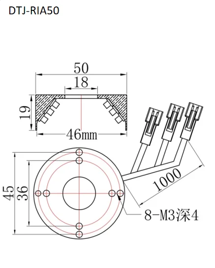 50mm machine vision AOI light source three-color light source industrial lighting detection light source solder paste detection