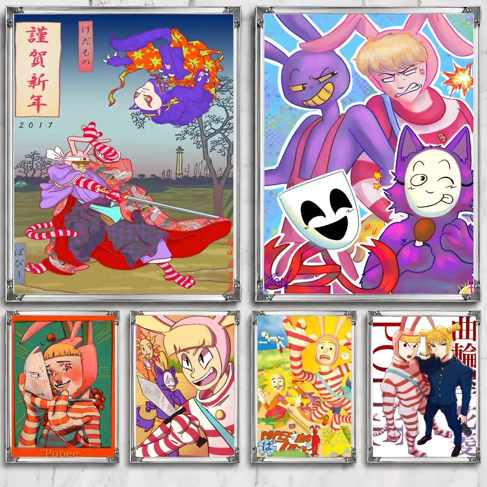 Anime P-Popee the Performer Japanese Manga Fantasy Poster HD Wall Decor for Bedroom Living Room Dorm Bar Cafe Gift