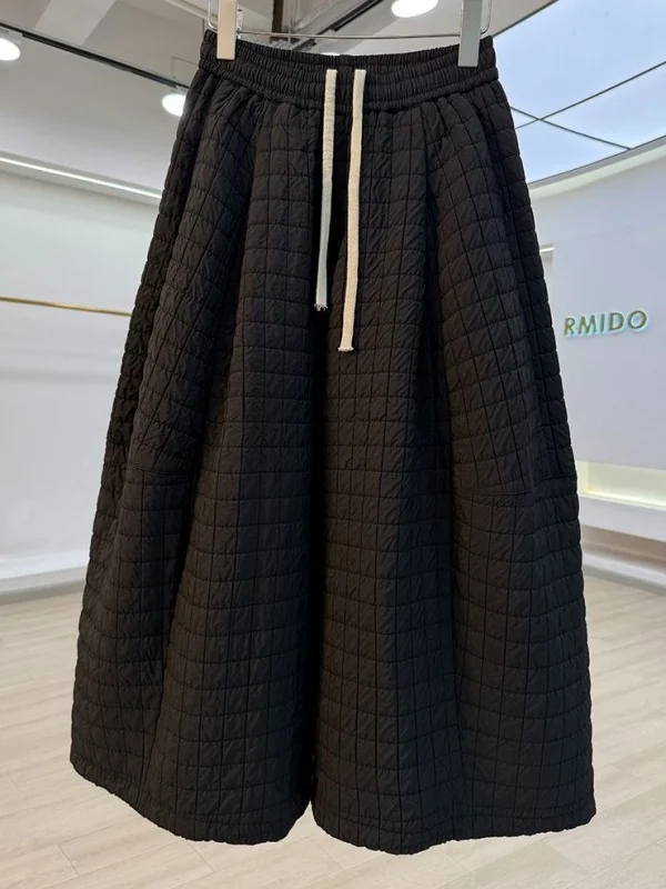 

Extra Large 300 Pou Winter Wide Leg Skirt Pants Men Women Lazy Sle Loose Warm Nine Point Pants Casual Straight Leg Trousers