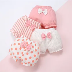 Clearance 100%Cotton Baby Underpants Kids Girl Infant Fashion Stripe Bow Panties For Children High-Quality Shorts Gifts