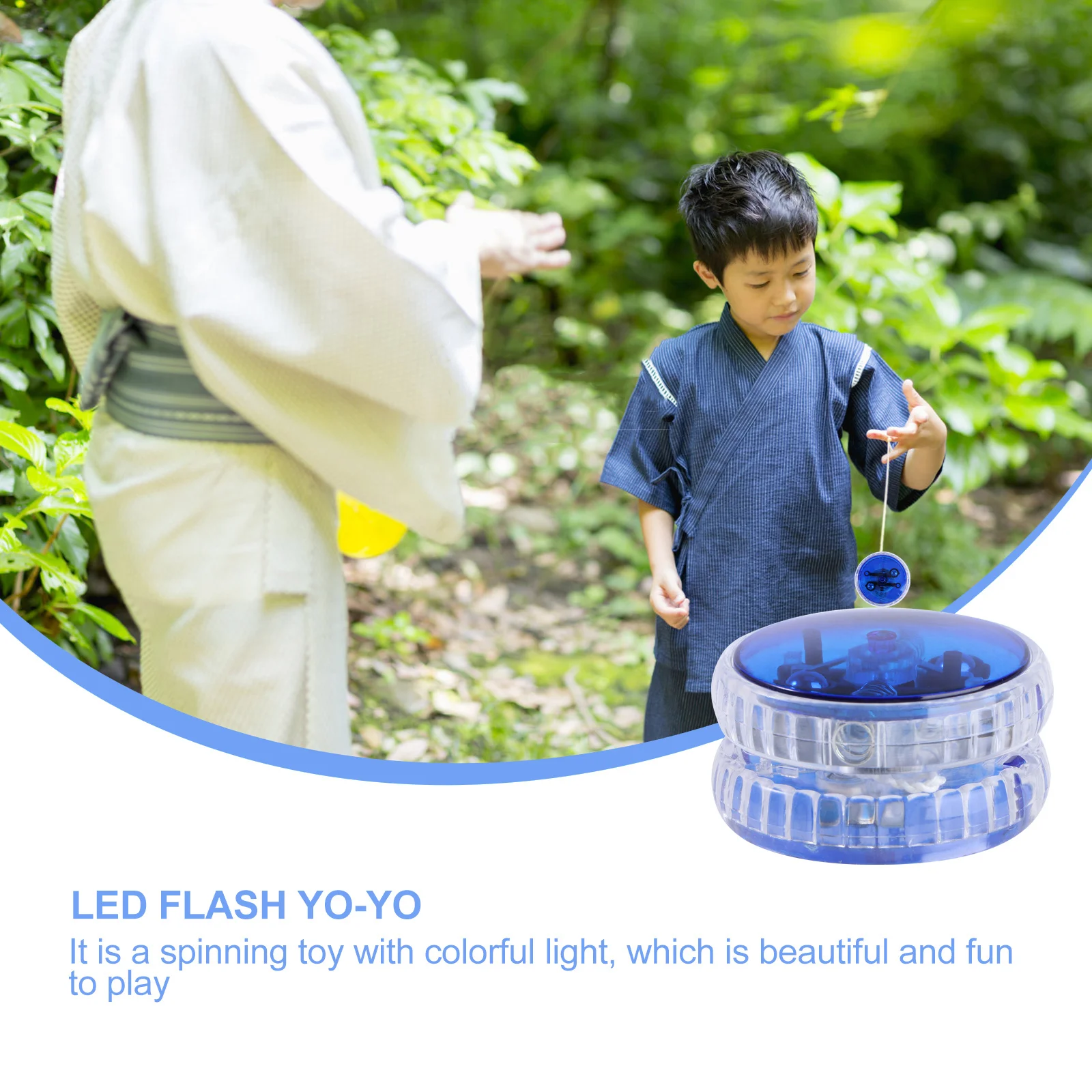 كرة يويو وامضة مضيئة Led يويو سلسلة مرنة ناعمة سطح عاكس متعة للترفيه الداخلي والخارجي البهلوانية