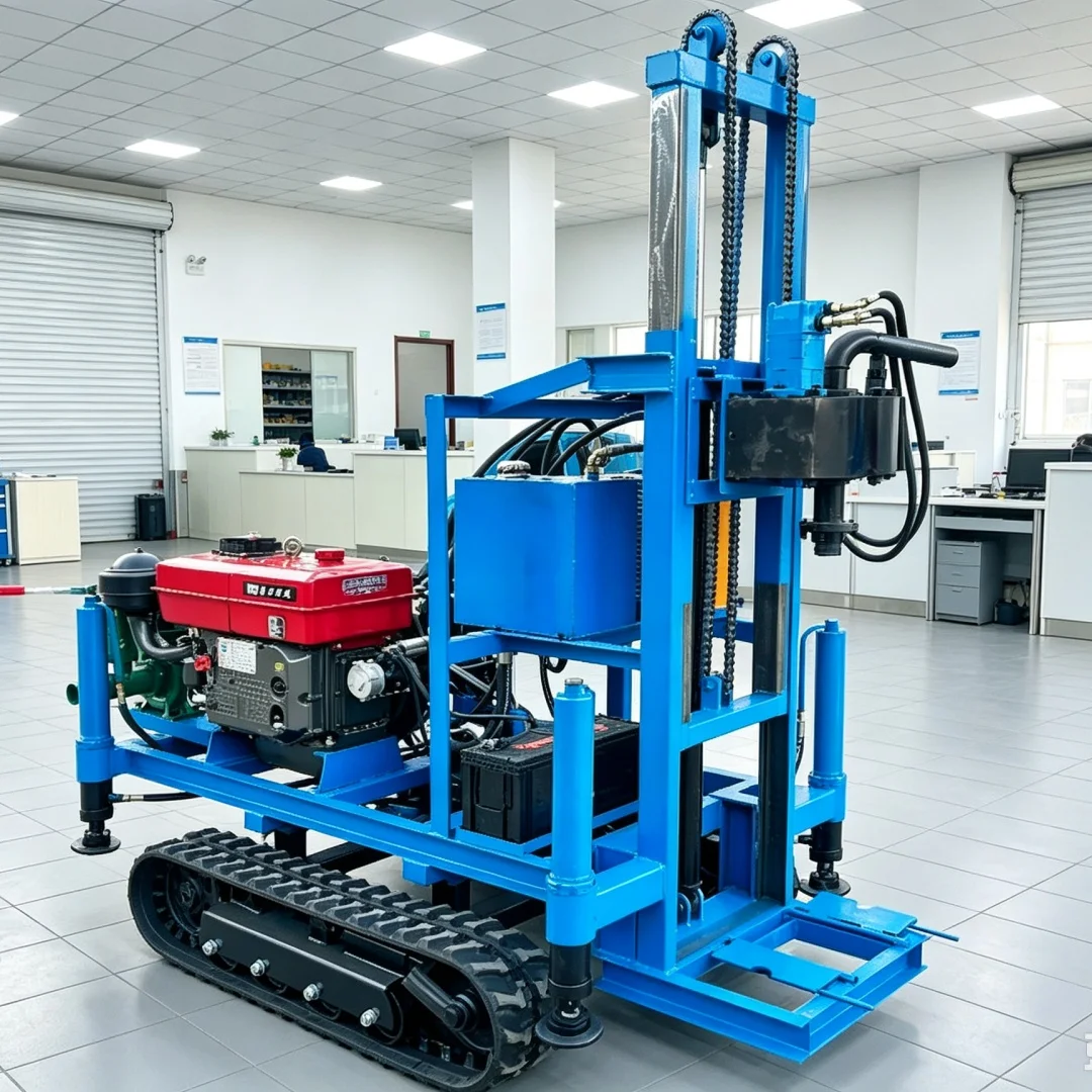 Customized 25 HP Crawler Water Well Drilling Rig, Small Diesel Drilling Equipment Supporting Multiple Drill Pipe Specifications - view 5