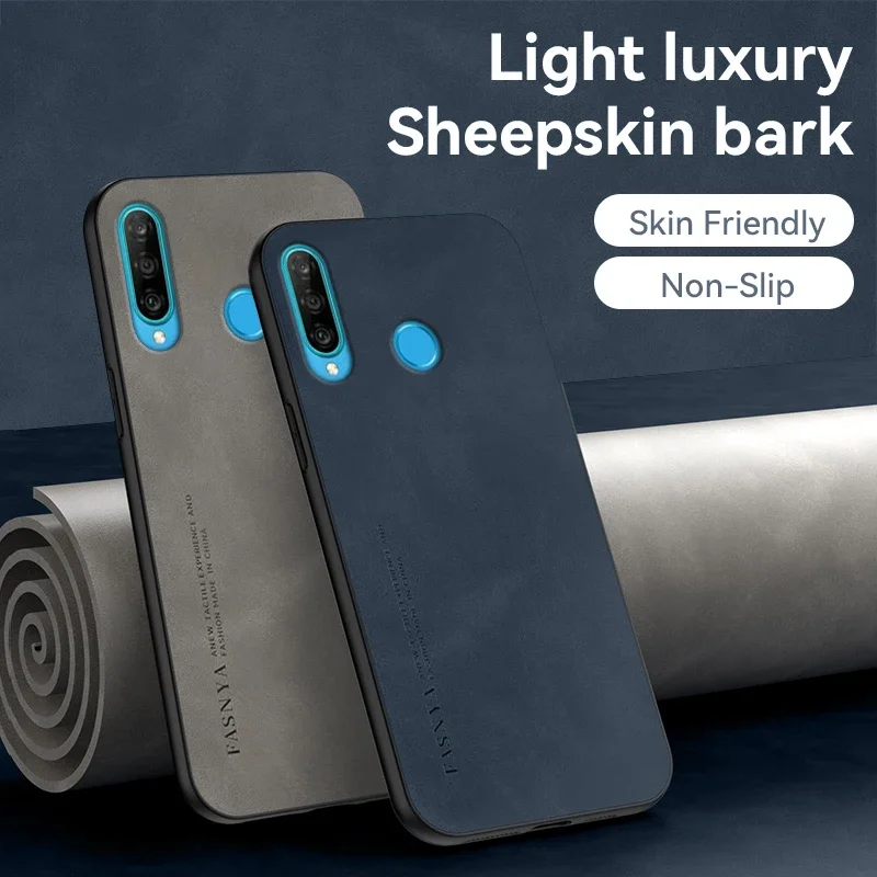 Sheepskin Leather Case For Huawei P30Lite P50 P40 P20 Pro Y9S Y8P Y7A Y6P Y9 Prime 2019 Nova 11 10 9SE Luxury Matte Back Cover