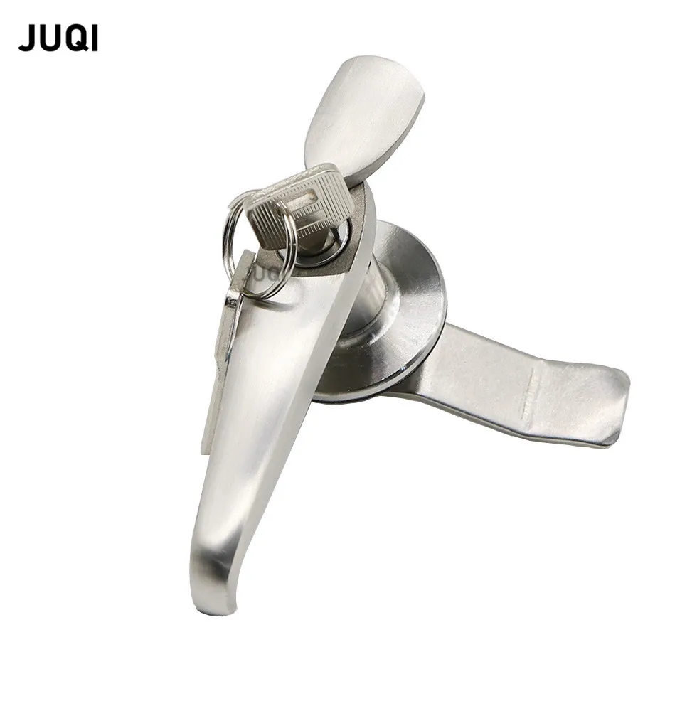 High-quality New 1set MS308-3 Key lock distribution cabinet lock 304 stainless steel Crescent lock cylinder 22mm handle lock
