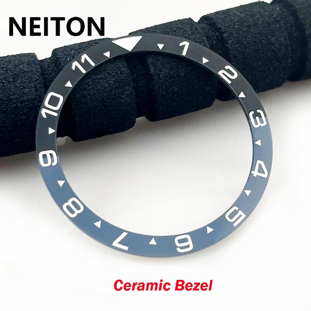 NEITON 38mm flat ceramic bezel fit SKX007 SKX009 stainless steel Bezel insert 38mm*31.5mm Watch Accessories Parts