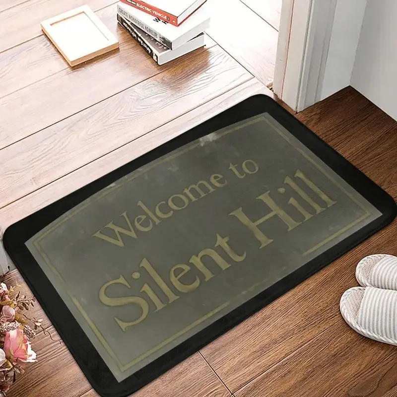 Welcome To Silent Hill Doormat Anti-Slip Kitchen Bath Mat Garden Garage Floor Door Entrance Carpet Rug