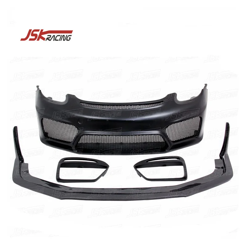 

GT4 Style Half Carbon Fiber Front Bumper For 2016-2018 Porsche Boxster 718