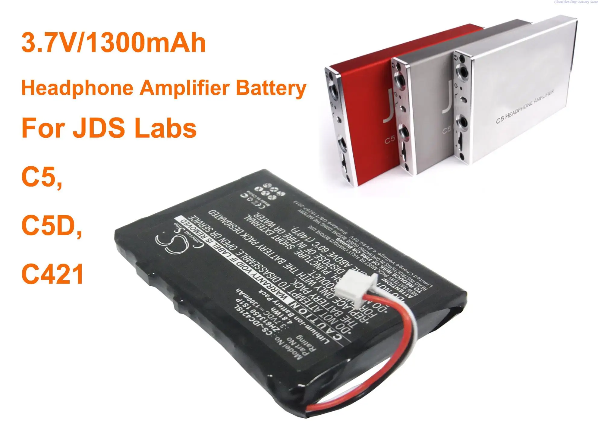 Cameron Sino 3.7V 1300mAh Amplifier Battery ZH613450 1S1P for JDS Labs C421, C5, C5D +TOOL