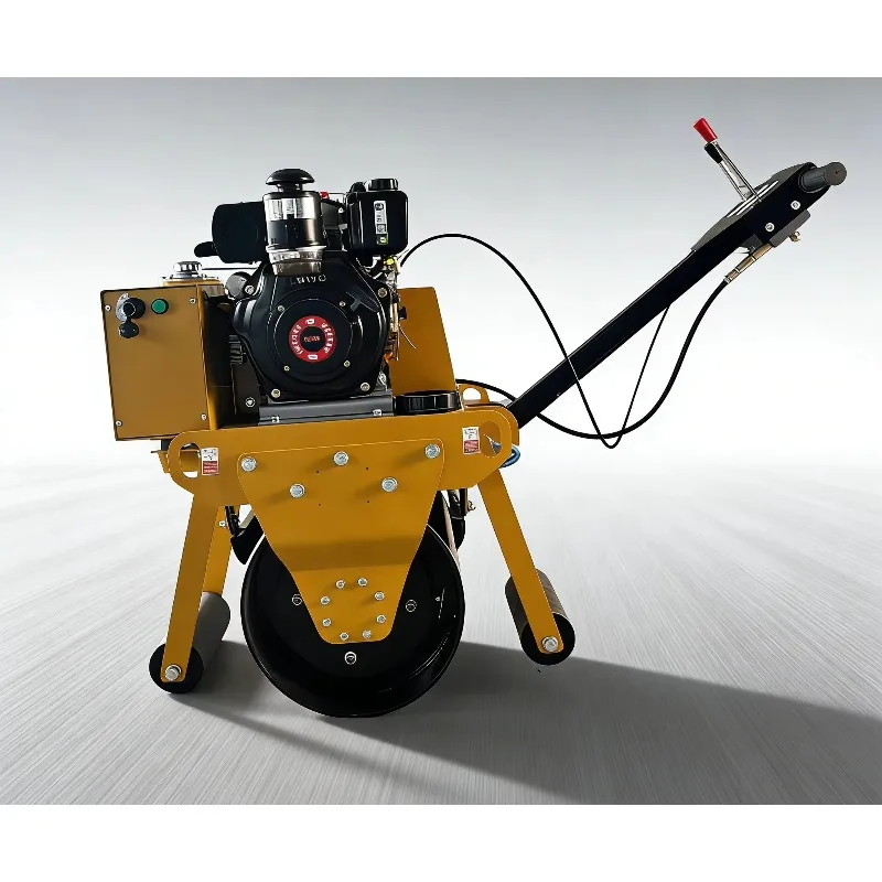 0.38 Ton Mini Single Drum Walk-behind Compactor, Hydraulic Travel for Narrow Area & Indoor Use