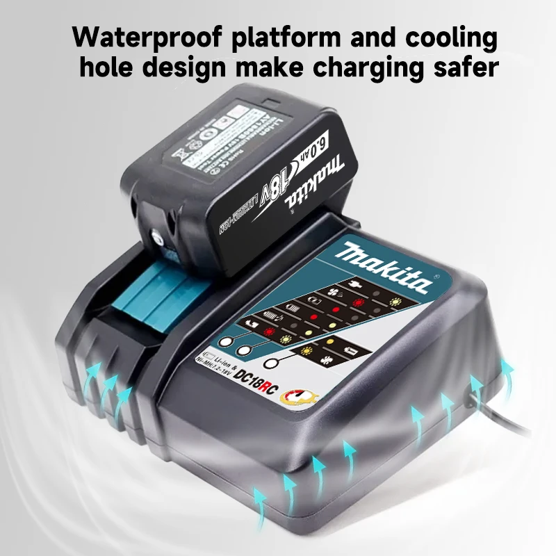 100% original Makita 18V3A charger with rechargeable battery, fast charging, Makita BL1830 BL1830B BL1840 BL1850 BL1850B