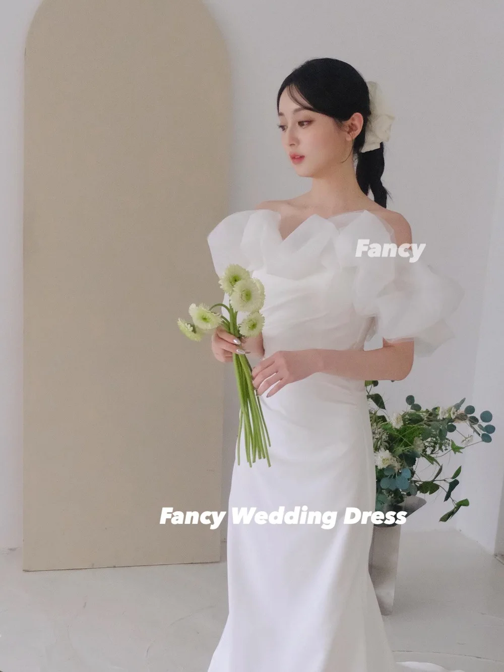 يتوهم الأميرة قبالة الكتف فستان الزفاف حورية البحر مطاطا الساتان مساء اللباس الكرة ثوب الزفاف الجلباب حسب الطلب